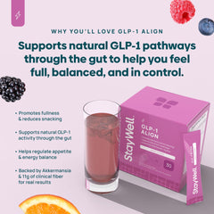 Stay-Well Naturals Berry Citrus drink mix in a glass, ready to blend into daily routine.