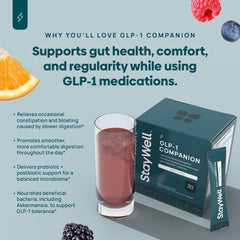 Stay-Well Naturals GLP-1 Constipation Support daily serving scoop ready for mix.
