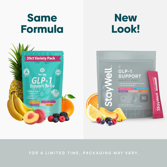 Stay-Well Naturals GLP-1 drink mix sachets ready to blend for cravings management