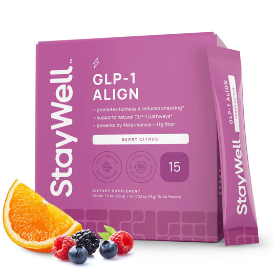 Stay-Well Naturals GLP-1 Probiotic Berry Citrus pack for daily gut health support