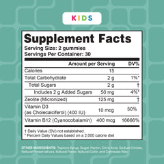 Stay-Well Naturals zeolite gummies texture closeup reveals chewy, kid-friendly consistency.