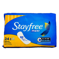 Stayfree Regular Maxi Pad front view with front-to-back protection.