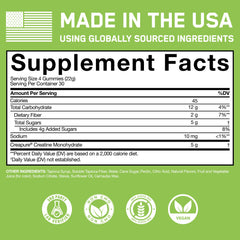SteelFit Creapure gummies Lemon Lime flavor after workout recovery.