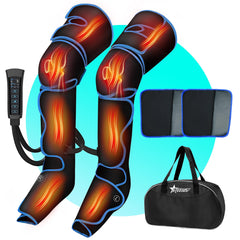 STEELUS leg massager with wrap-around design relaxing calves and feet after workouts