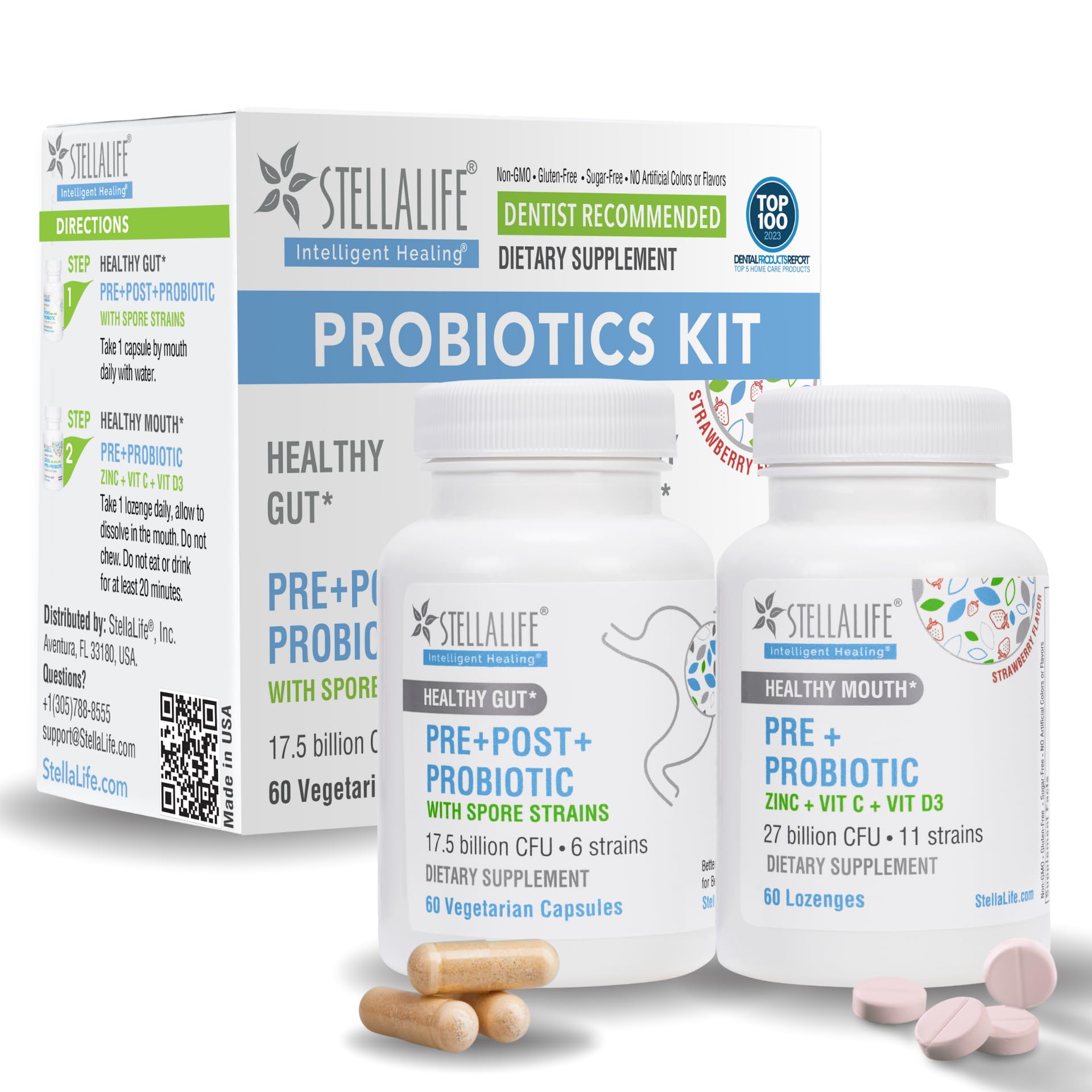 StellaLife Probiotics Oral Lozenges pack, quick-dissolving for daily oral health.