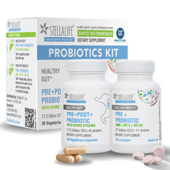 StellaLife probiotic oral lozenges displayed, supporting fresh breath and oral balance.