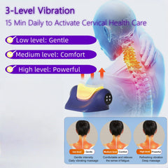 Stellamist portable neck massager with remote control for easy use at home or on the go.