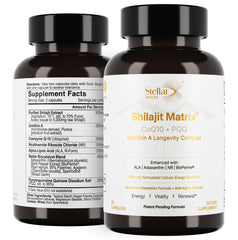Stellar Health Clinical Mitochondrial Complex bottle on desk emphasizes energy support.