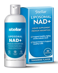 STELLAR Liposomal NAD+ bottle for easy daily use and premium absorption.