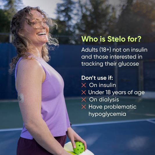 Stelo transmitter patch worn on the body for continuous monitoring