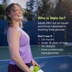 Stelo transmitter patch worn on the body for continuous monitoring