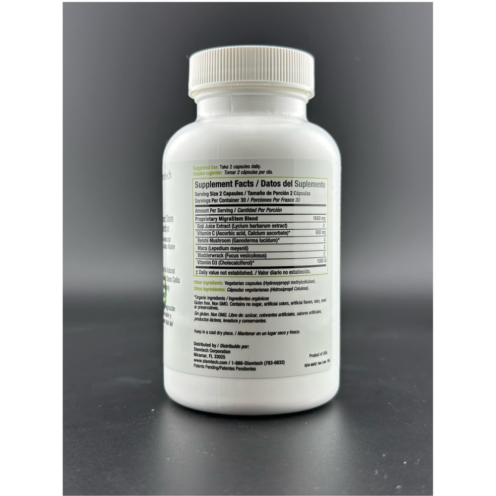 StemTech MigraStem maca root image suggesting energizing adaptogens for resilience