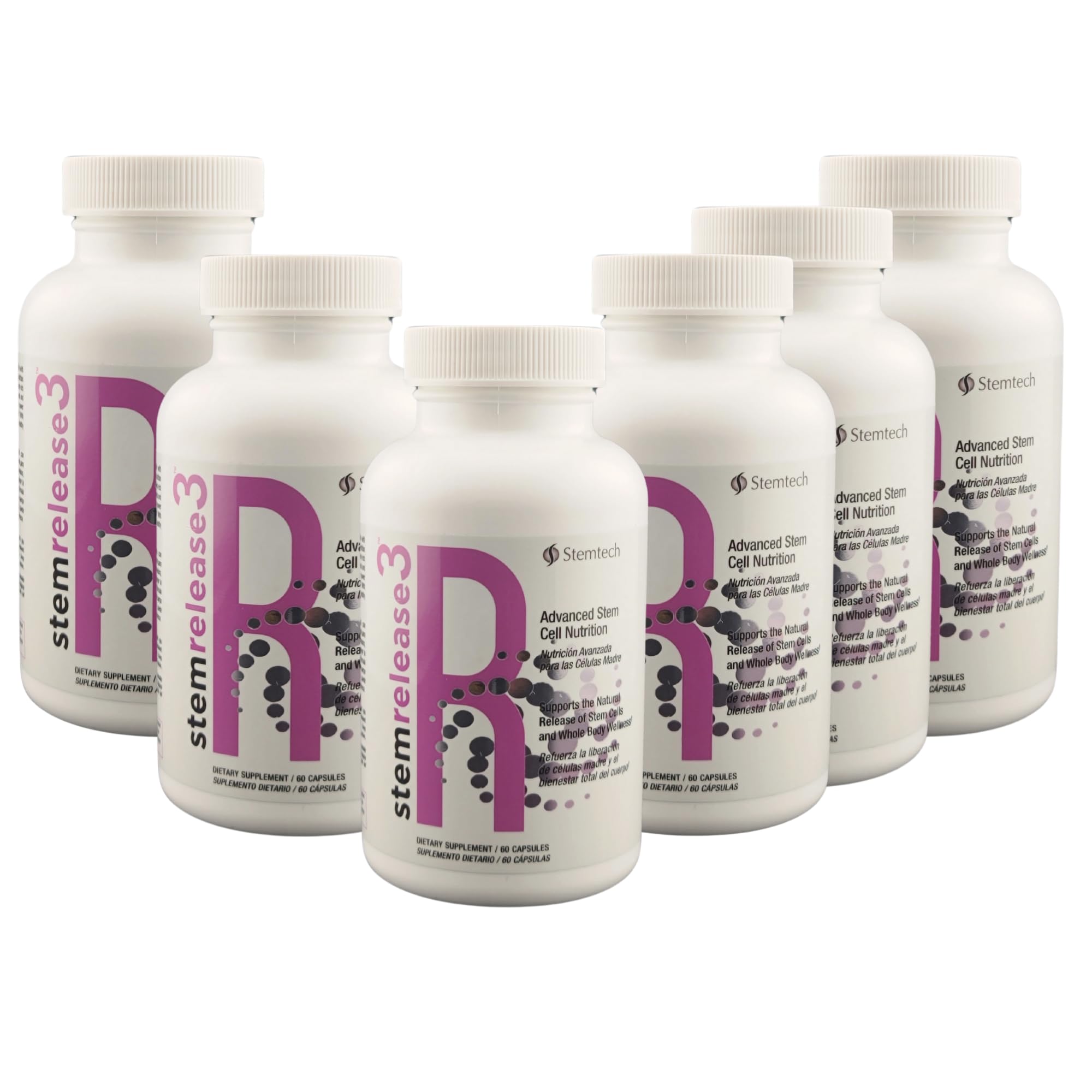 Stemtech Stemrelease3 bottle front promotes daily vitality support