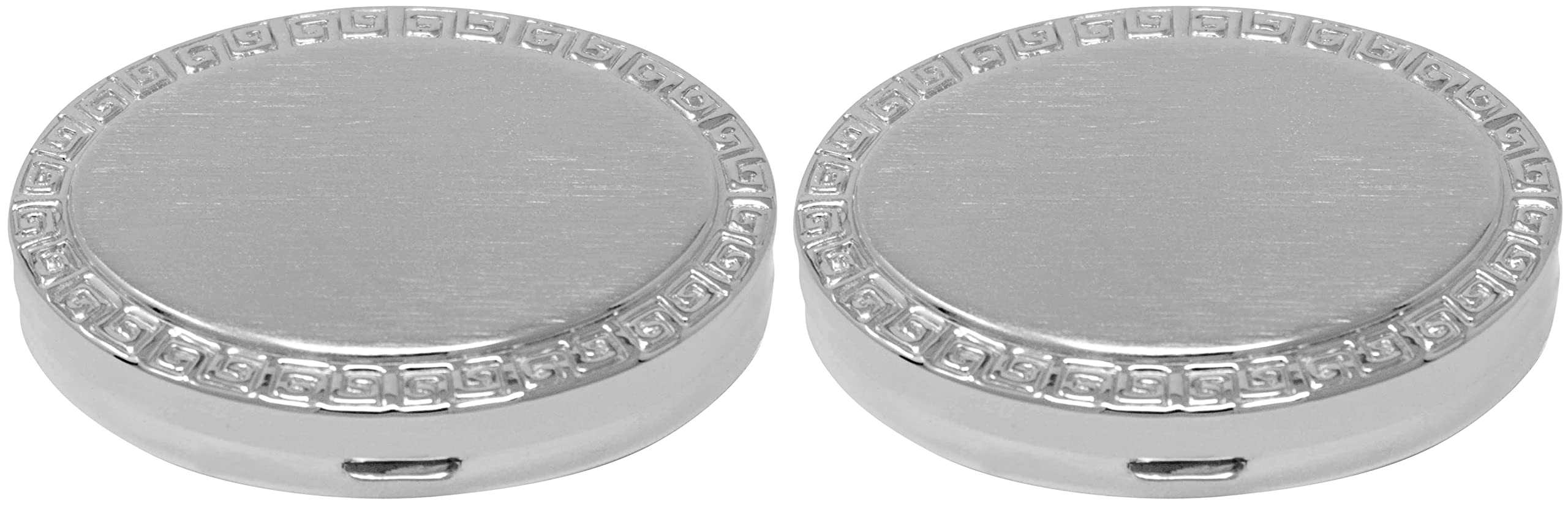 Stephanie Imports oval pill box latch close-up, secure spring latch prevents spills.