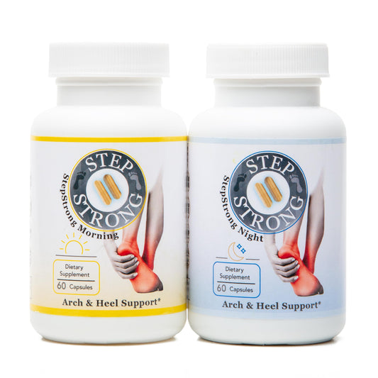 StepStrong Daily Defense bottle front for 30-day foot support.