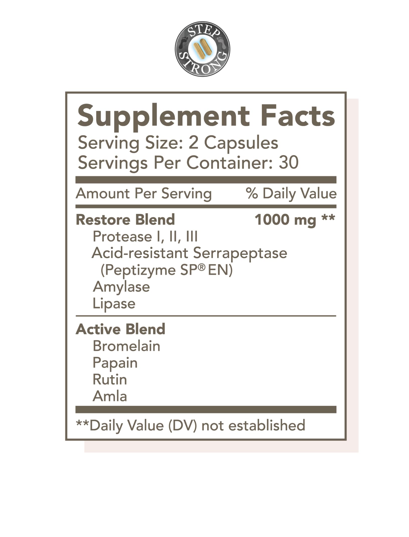 StepStrong Daily Defense packaging inside reveals 30-day supply for routine use.