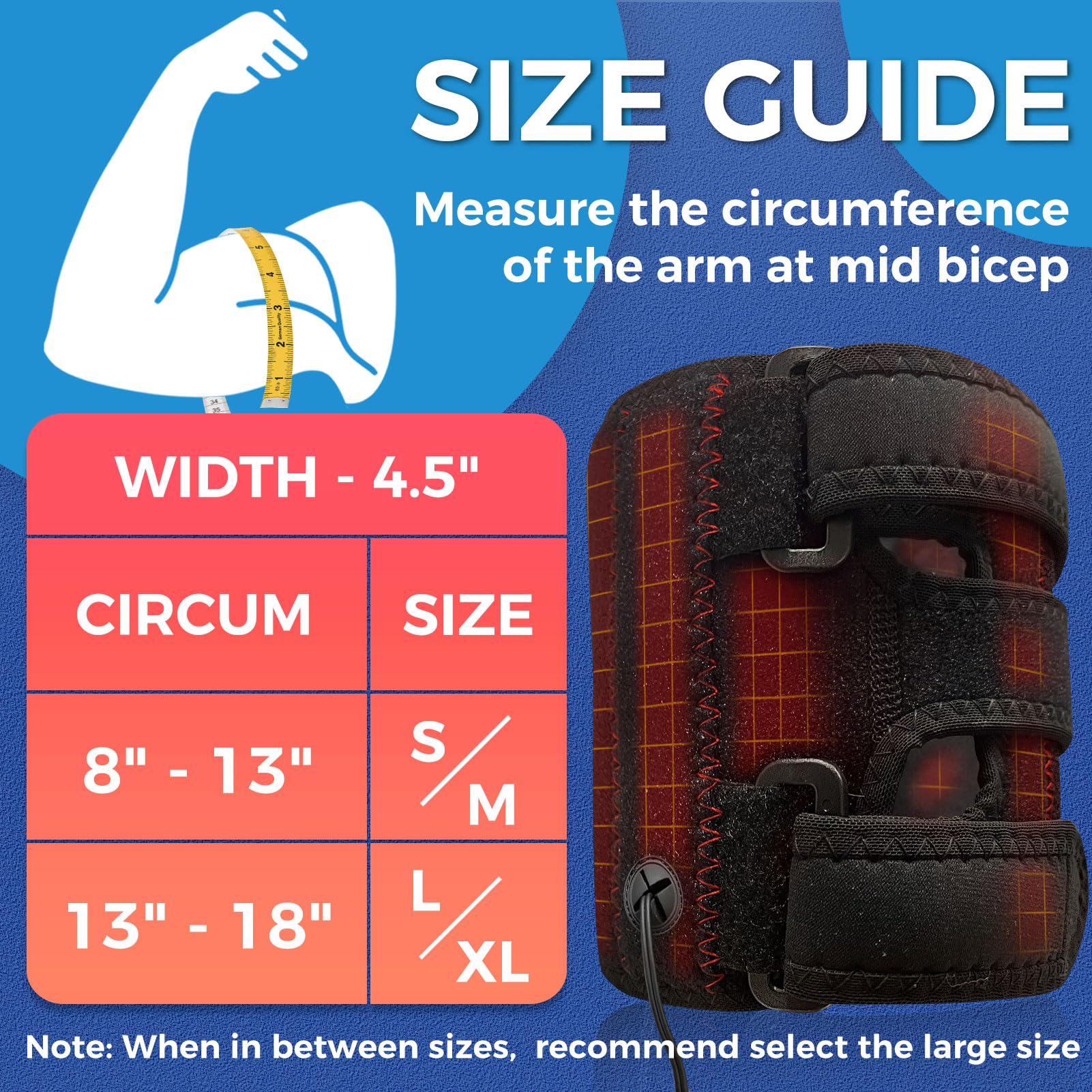 sticro arm heat control with LED display enables customizable warmth