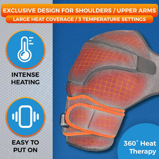 Sticro shoulder pad showing auto-off safety feature for worry-free use.