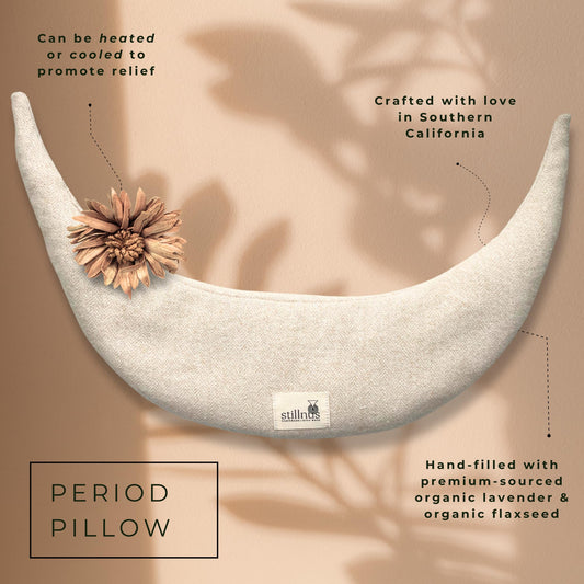 Stillnus Crescent Moon Pillow warm therapy for cramps and muscle tension
