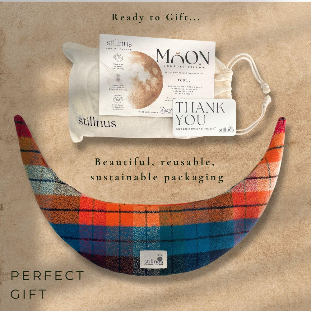Elegant packaging of the Moon Comfort Pillow for spa or gift sets.