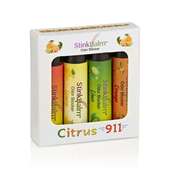 StinkBalm odor blocker citrus 911 tin shields you from strong smells on the go