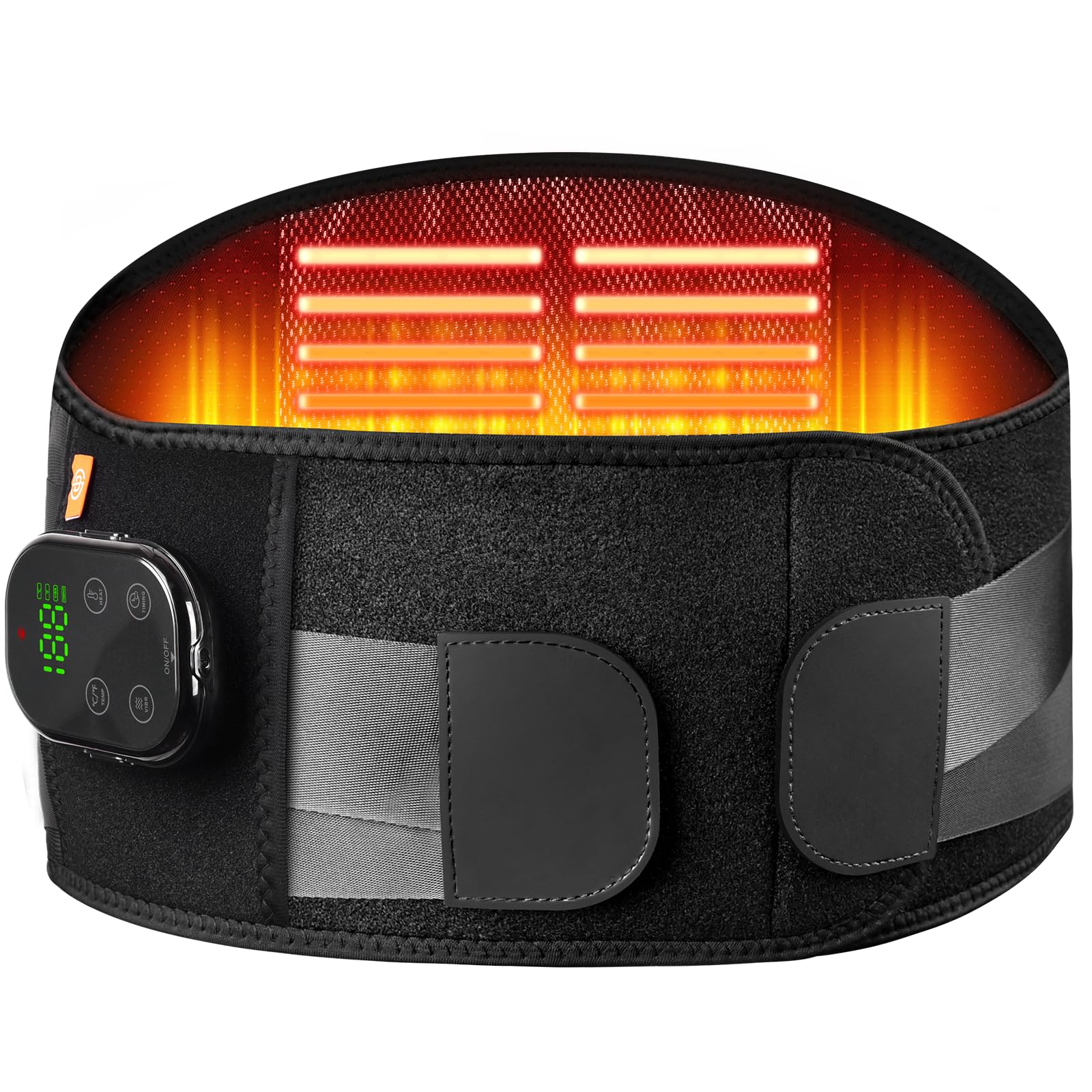 Stofiro cordless heating pad with app control for personalized heat and massage sessions.