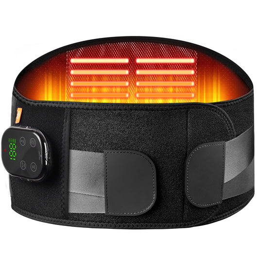 Stofiro cordless heating pad with app control for personalized heat and massage sessions.