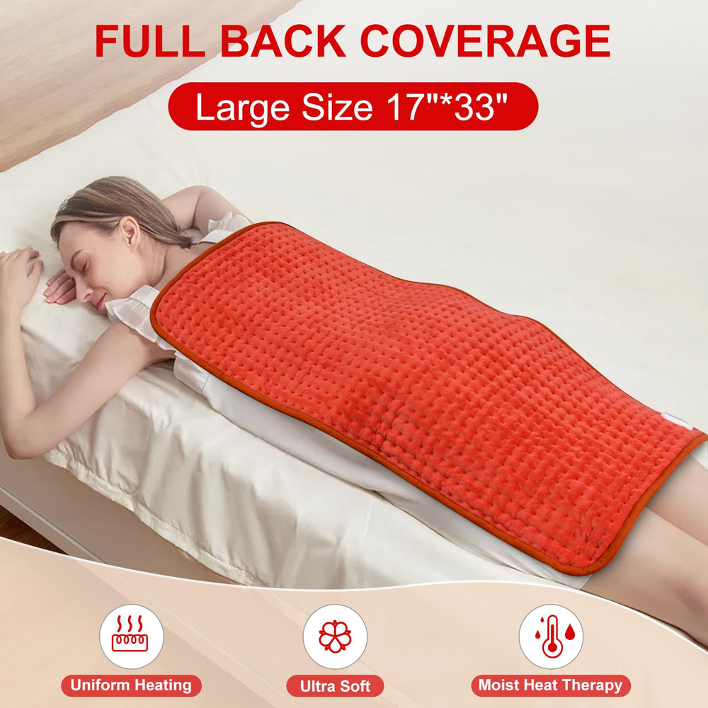 Stofiro heating pad features digital backlit display for easy temperature control