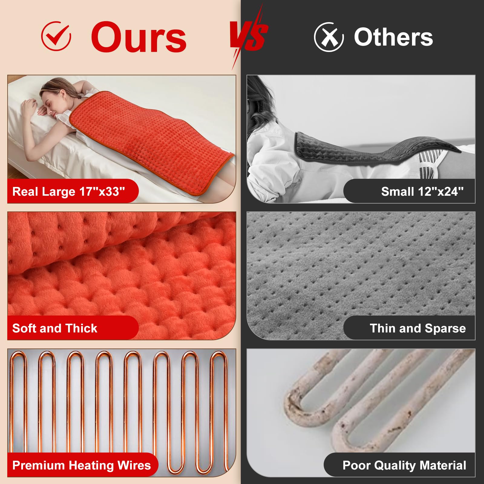 Stofiro heating pad is machine washable for easy cleaning