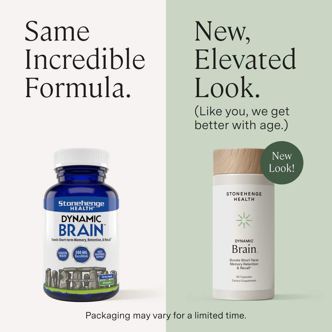 Stonehenge Health Dynamic Brain consumer holding bottle during daily focus routine.