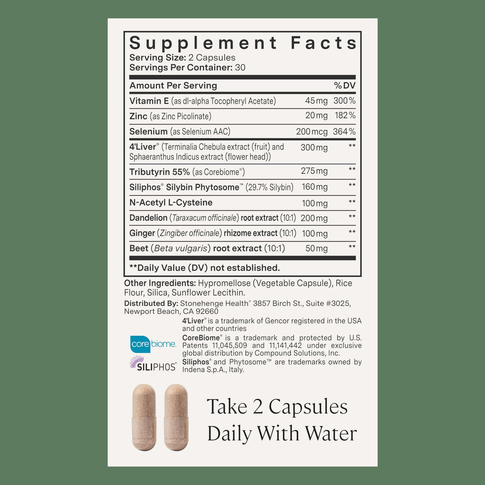 Stonehenge Health Dynamic Liver Siliphos milk thistle close-up emphasizes absorption advantage.
