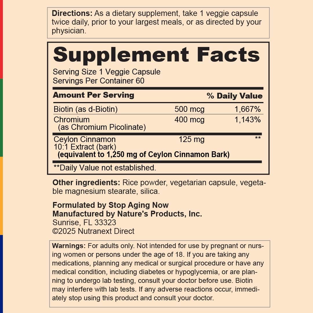 Stop Aging Now chromium close-up for mineral support in daily use.