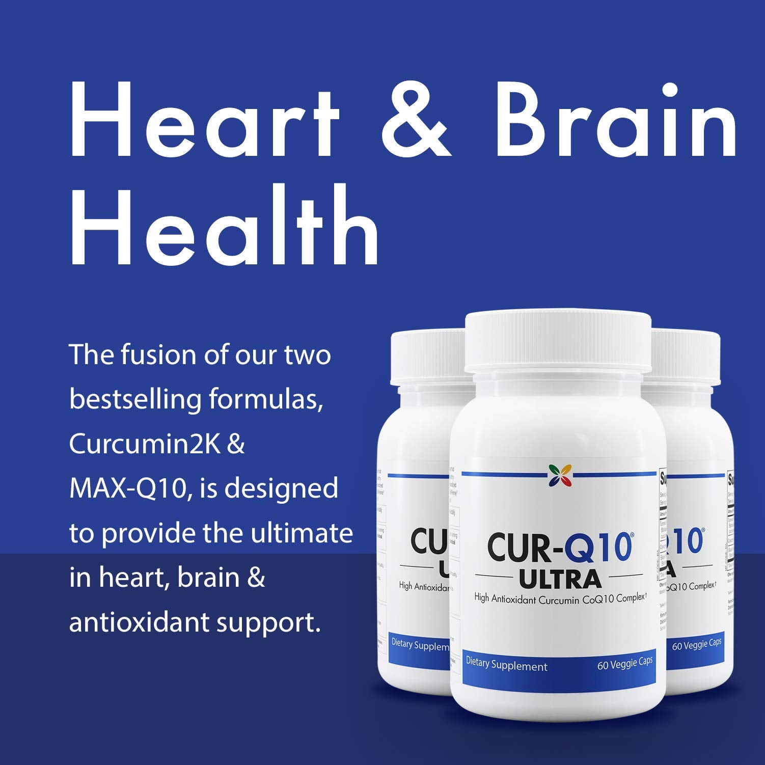 Stop Aging Now CUR-Q10 Ultra Complex capsules close-up for convenient daily use