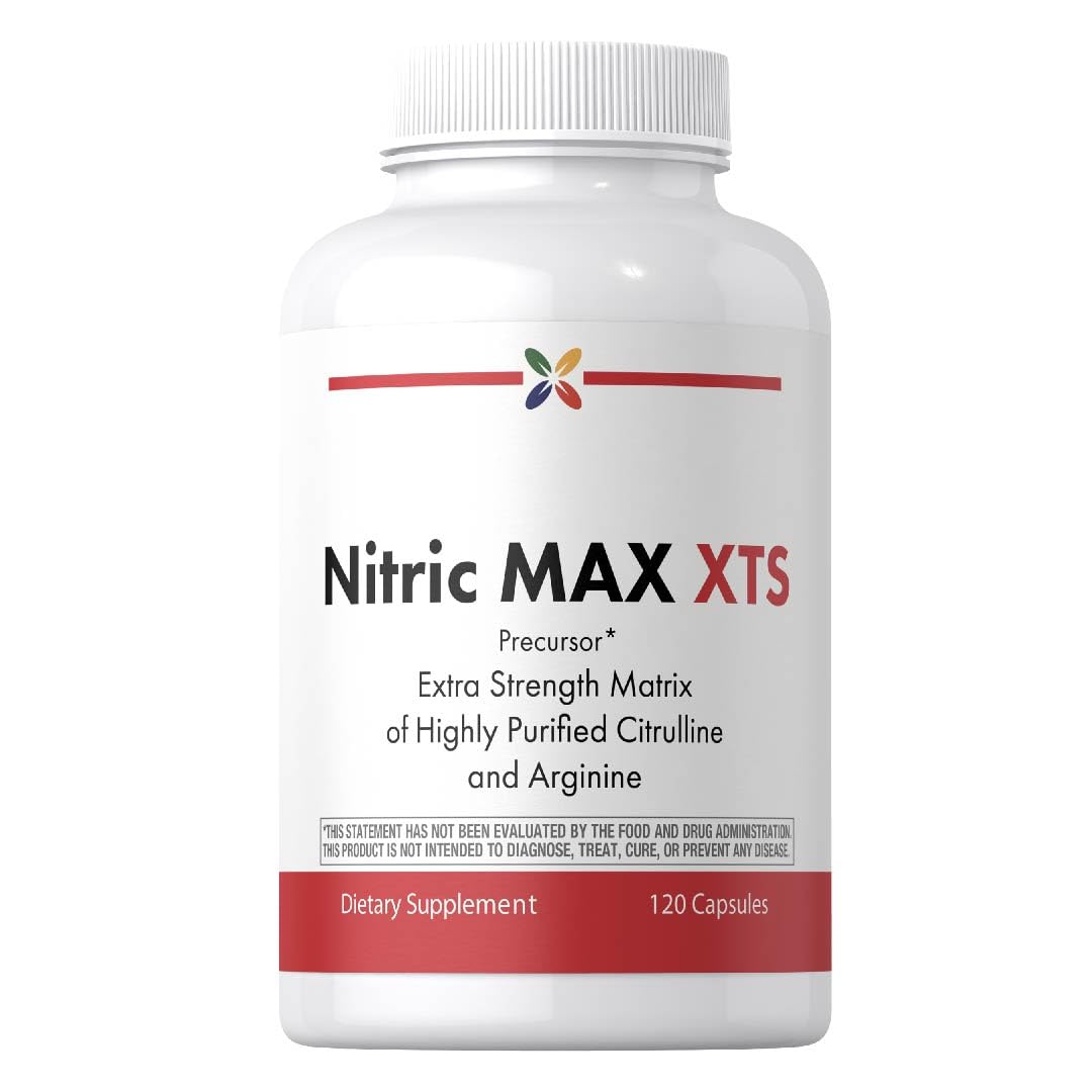 Stop Aging Now Nitric Oxide bottle front, potential boost for daily workouts.
