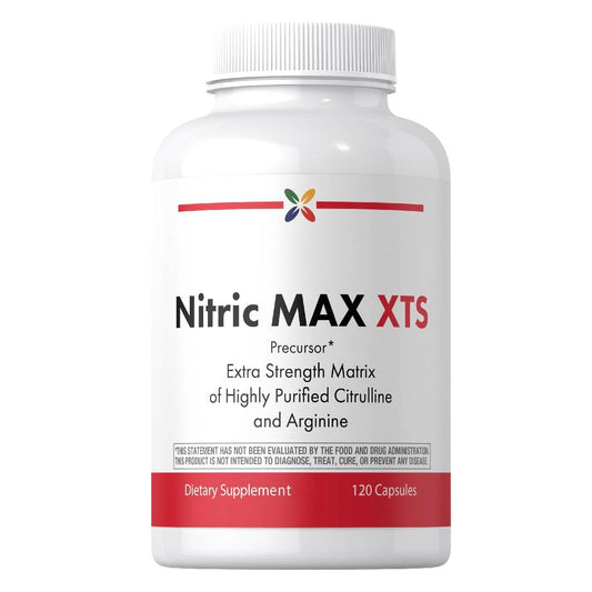 Stop Aging Now Nitric Oxide bottle front, potential boost for daily workouts.