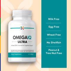 Stop Aging Now Omega-3 softgels in hand for portable daily use.