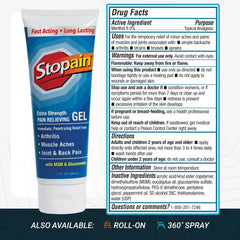 Stopain gel on knee demonstrates versatile use for movement comfort.