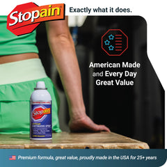 Stopain three-pack packaging displayed for value and convenience.
