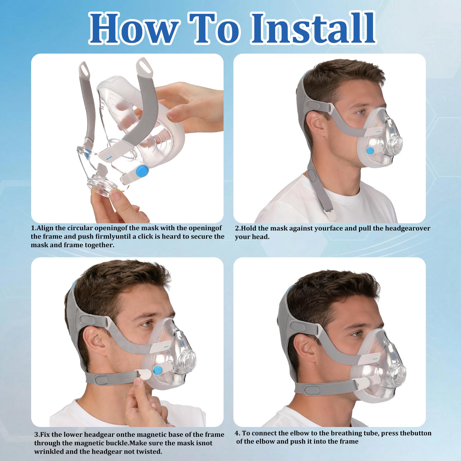 StorityArian Airfit F20 replacement set includes cushion, headgear, and frame for convenience.