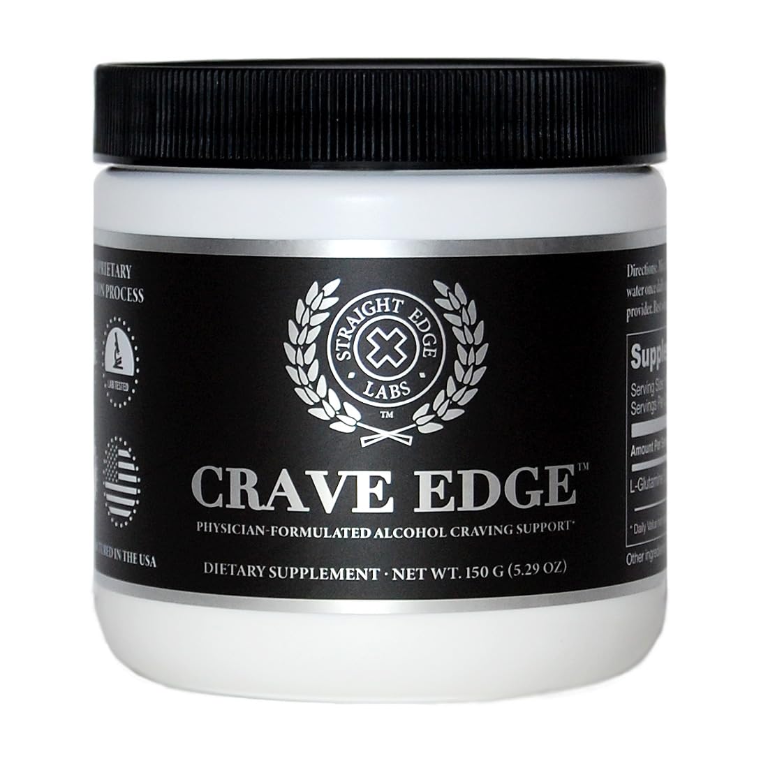 Straight Edge Labs Crave Edge bottle for convenient daily dosing.