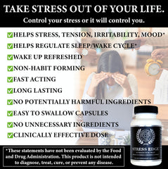 Straight Edge Labs Stress Edge label closeup highlights physician-formulated mood balance.