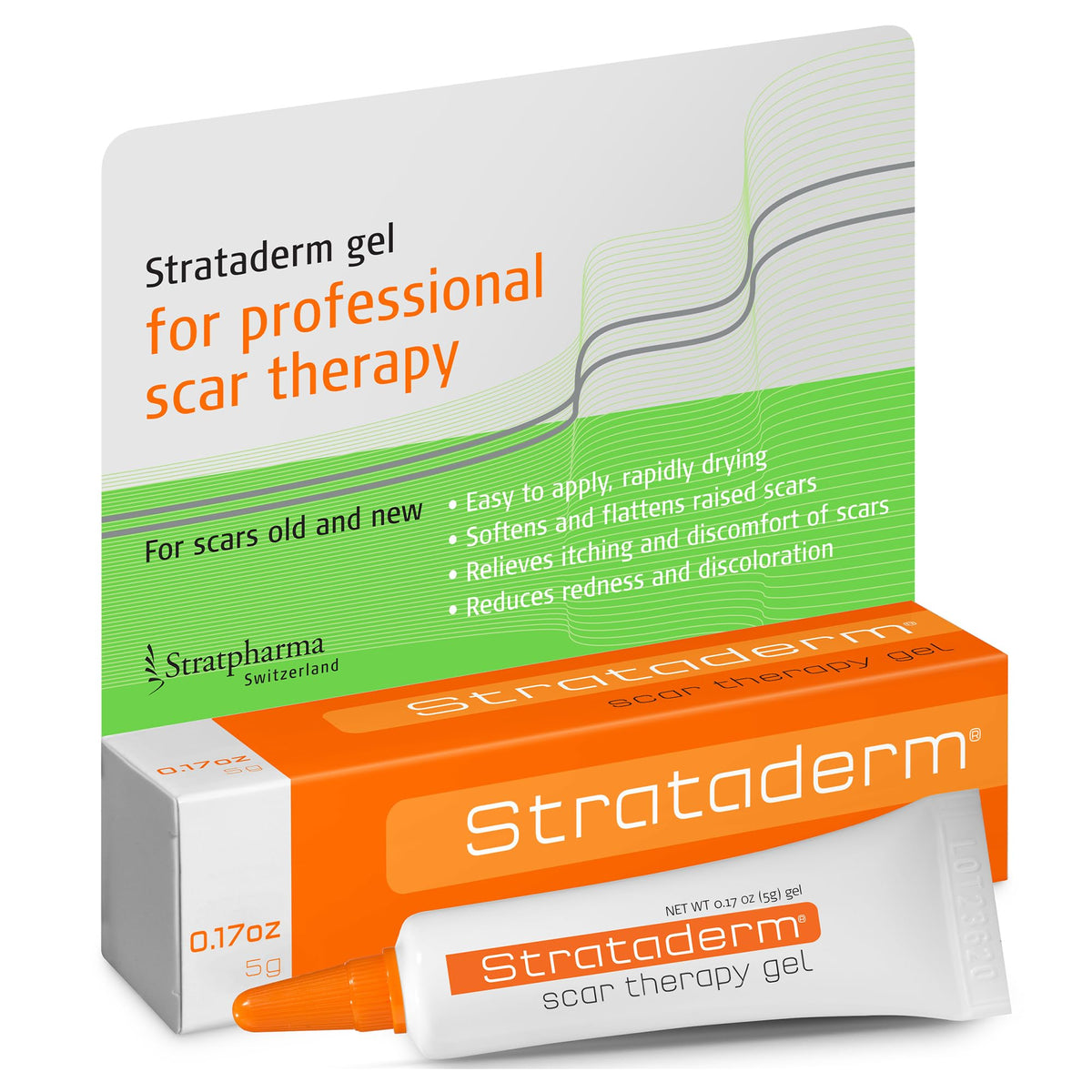 Strataderm gel application demonstrates easy daily scar care.