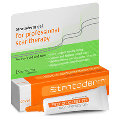 Strataderm gel application demonstrates easy daily scar care.
