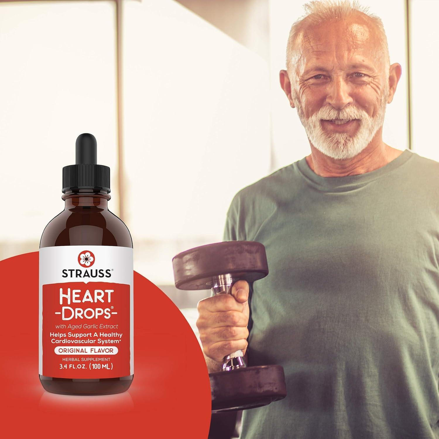 Strauss Naturals Heart Drops USA-made packaging on display