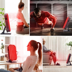 Streamlet red light panel kit contents with glasses and manual.