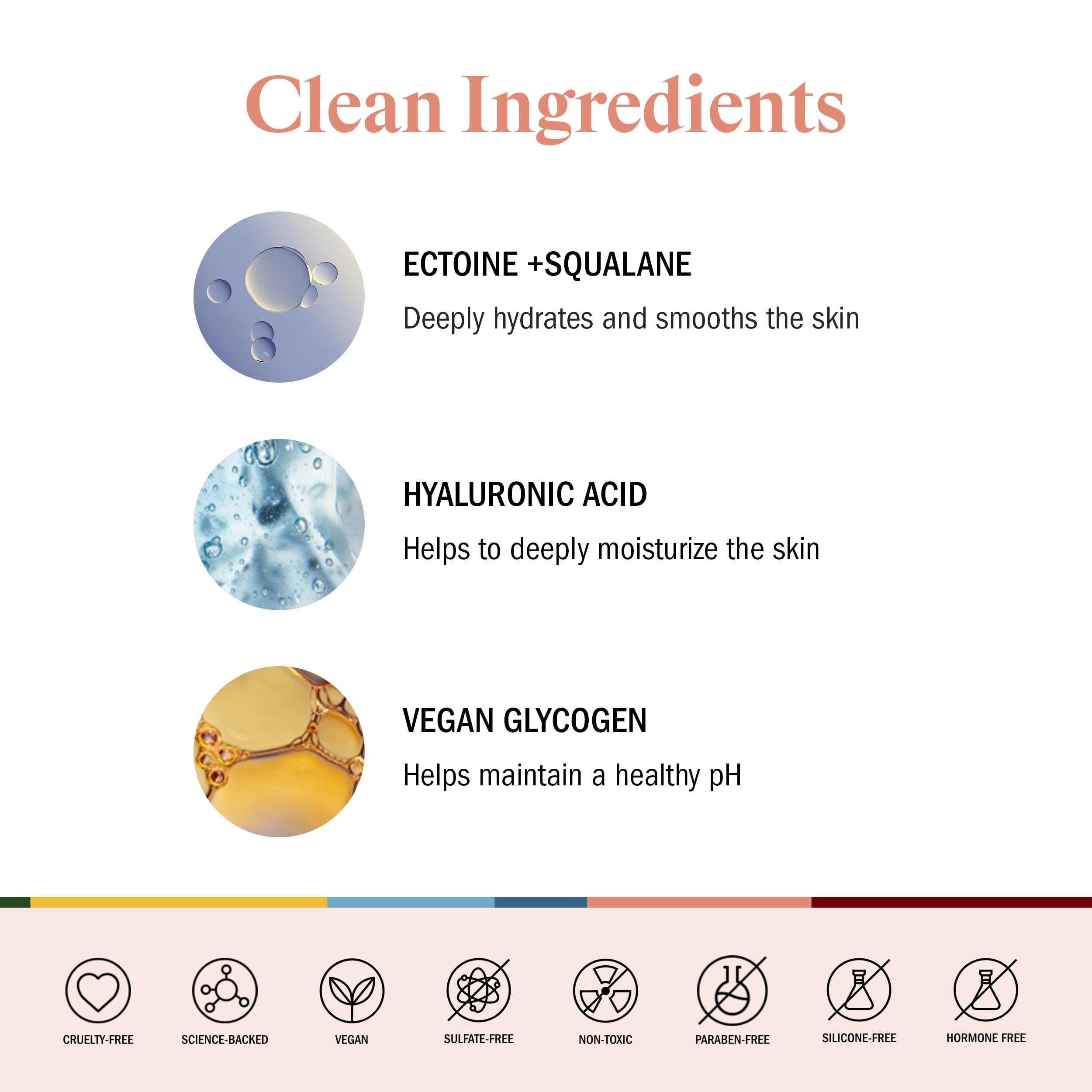 STRIPES Vag Honor Hydrating Gel with Hyaluronic Acid visual of skin soothing benefits.