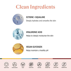 STRIPES Vag Honor Hydrating Gel with Hyaluronic Acid visual of skin soothing benefits.