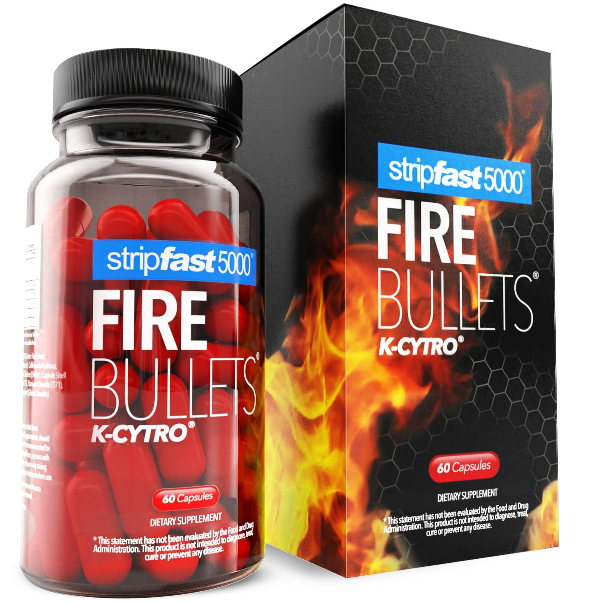 Fire Bullets bottle with K-CYTRO capsules ready for energy
