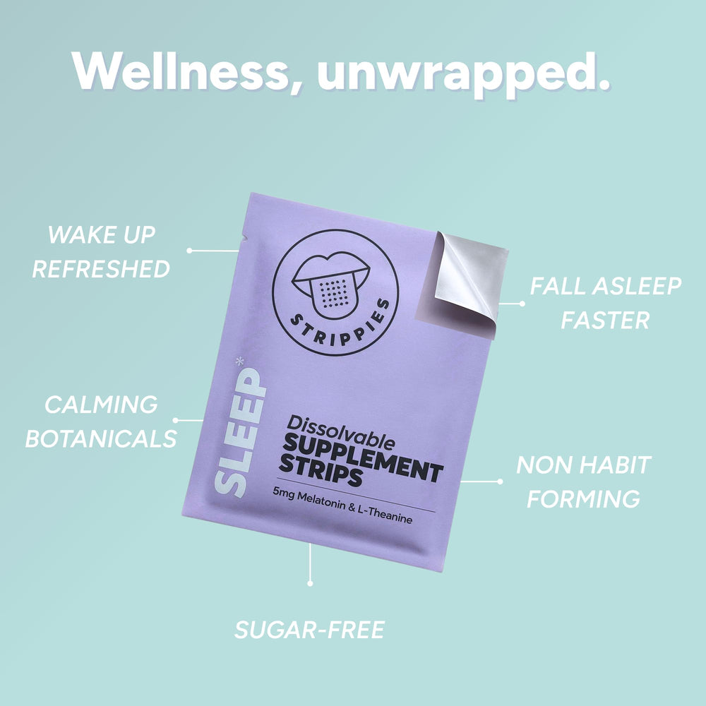 STRIPPIES fresh mint energy strip with crisp flavor.