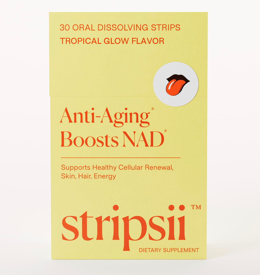Stripsii bottle and strip pour showcase effortless, on-the-go beauty support.